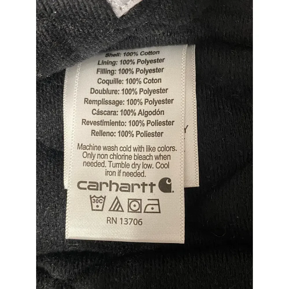 Carhartt Toddler Active Jacket Brown Duck Canvas Quilted Hooded 24M Western Farm